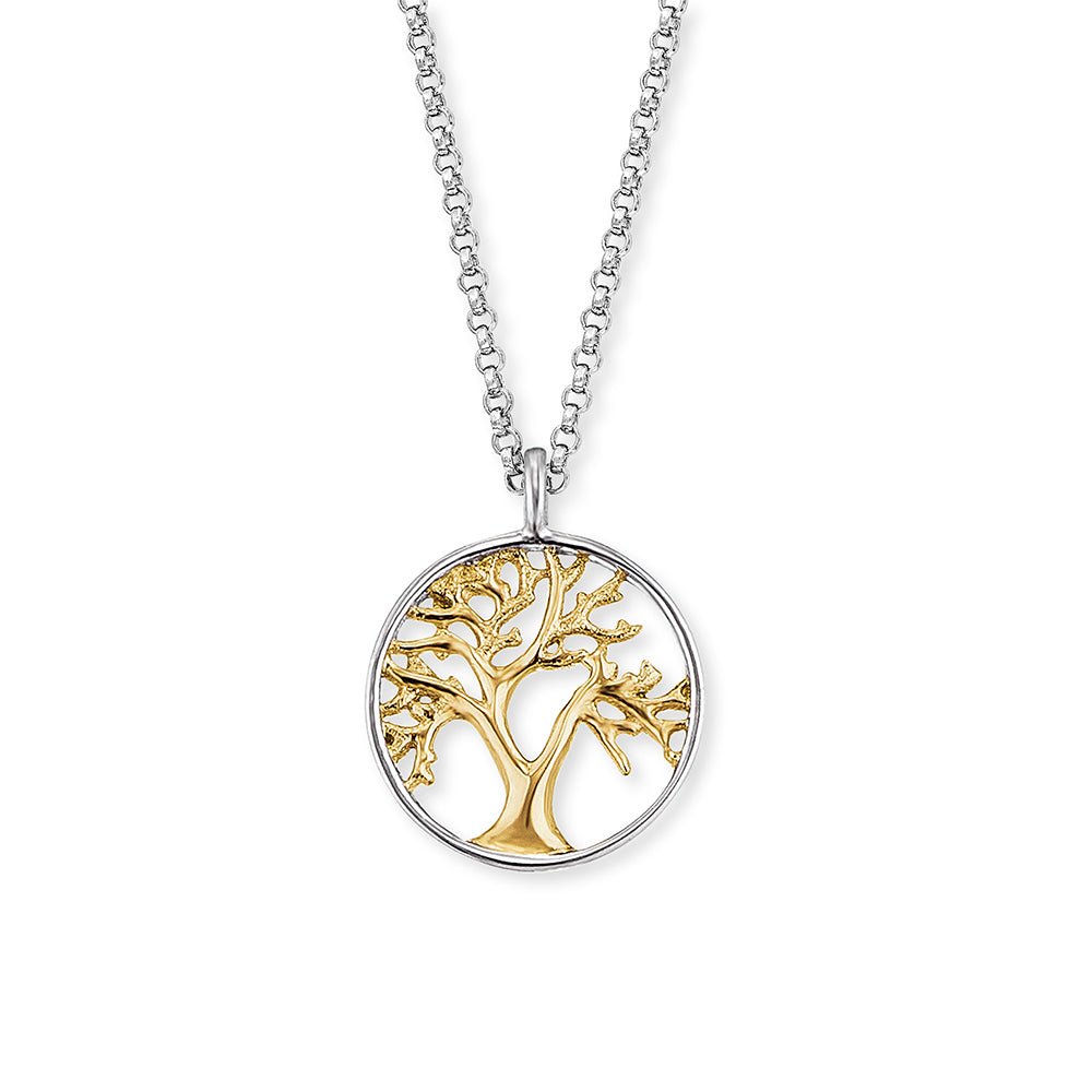 Angel Whisperer Sterling Silver GP Tree of Life Necklace 17" - Samuel Perry
