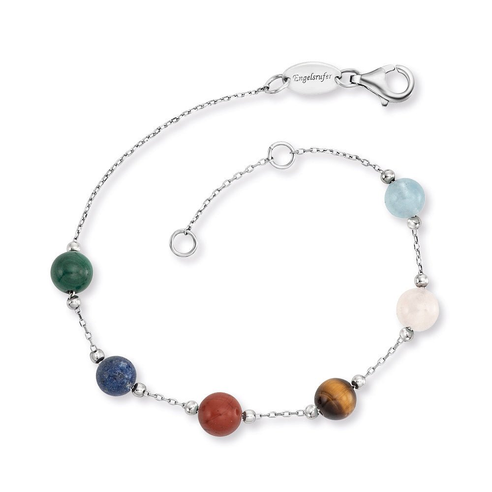 Angel Whisperer Sterling Silver Multi-Stone Bracelet 7.75" - Samuel Perry
