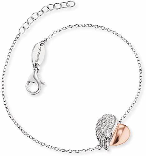 Angel Whisperer Sterling Silver RGP Heartwing Bracelet CZ 7.75" - Samuel Perry
