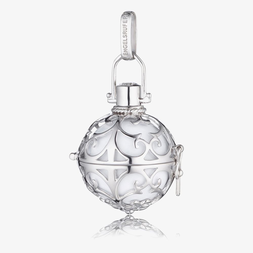 Angel Whisperer Sterling Silver White Soundball Pendant 20mm - Samuel Perry