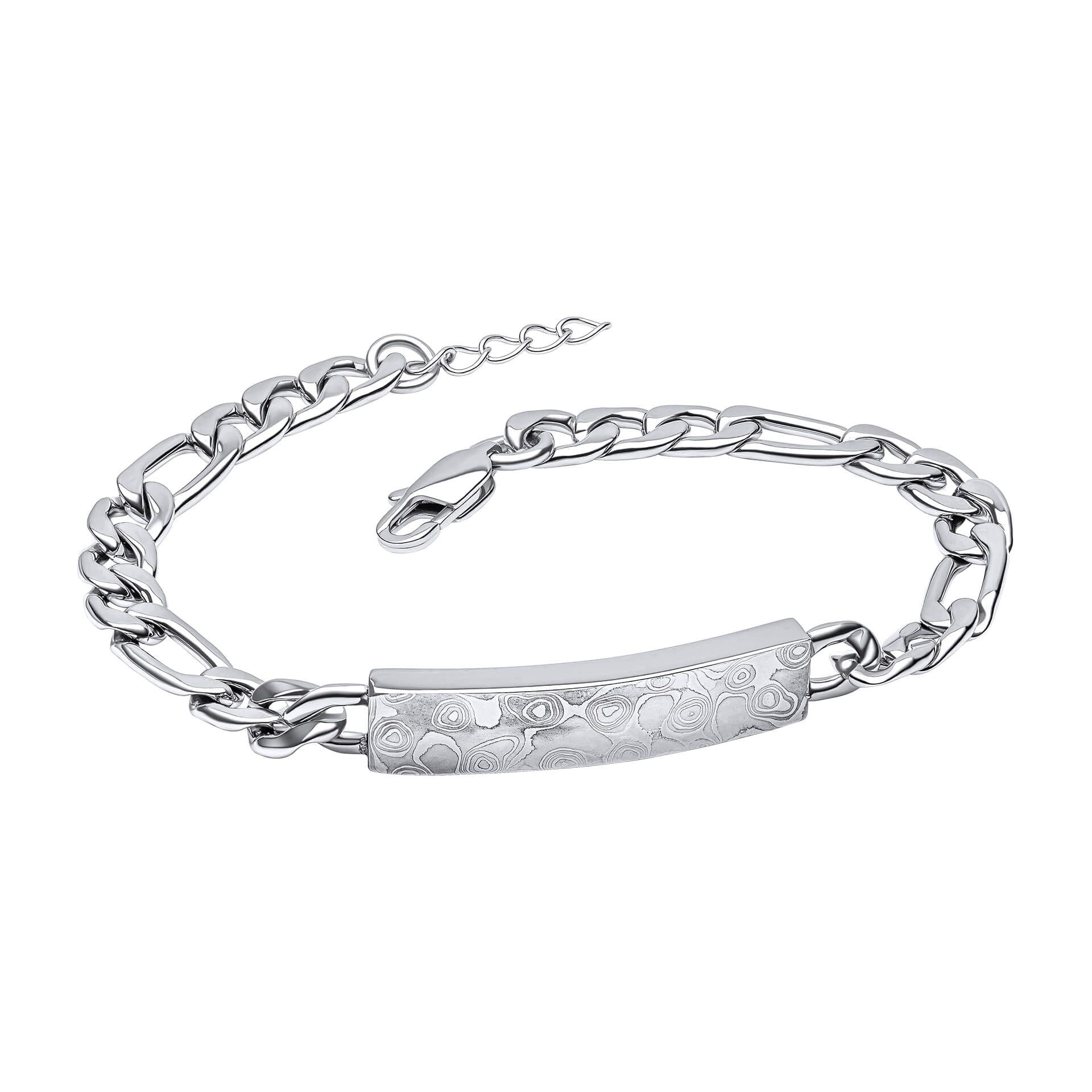 Damascus Steel 23cm ID Chain Bracelet - Samuel Perry