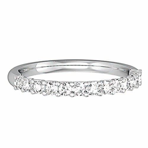 PLATINUM 2mm Diamond Wedding Ring Court Shape Women's Claw Set Classic Style 0.32ct ALL Sizes - Samuel Perry