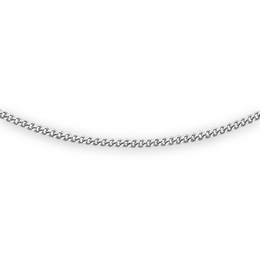 Platinum 1mm Curb Chain