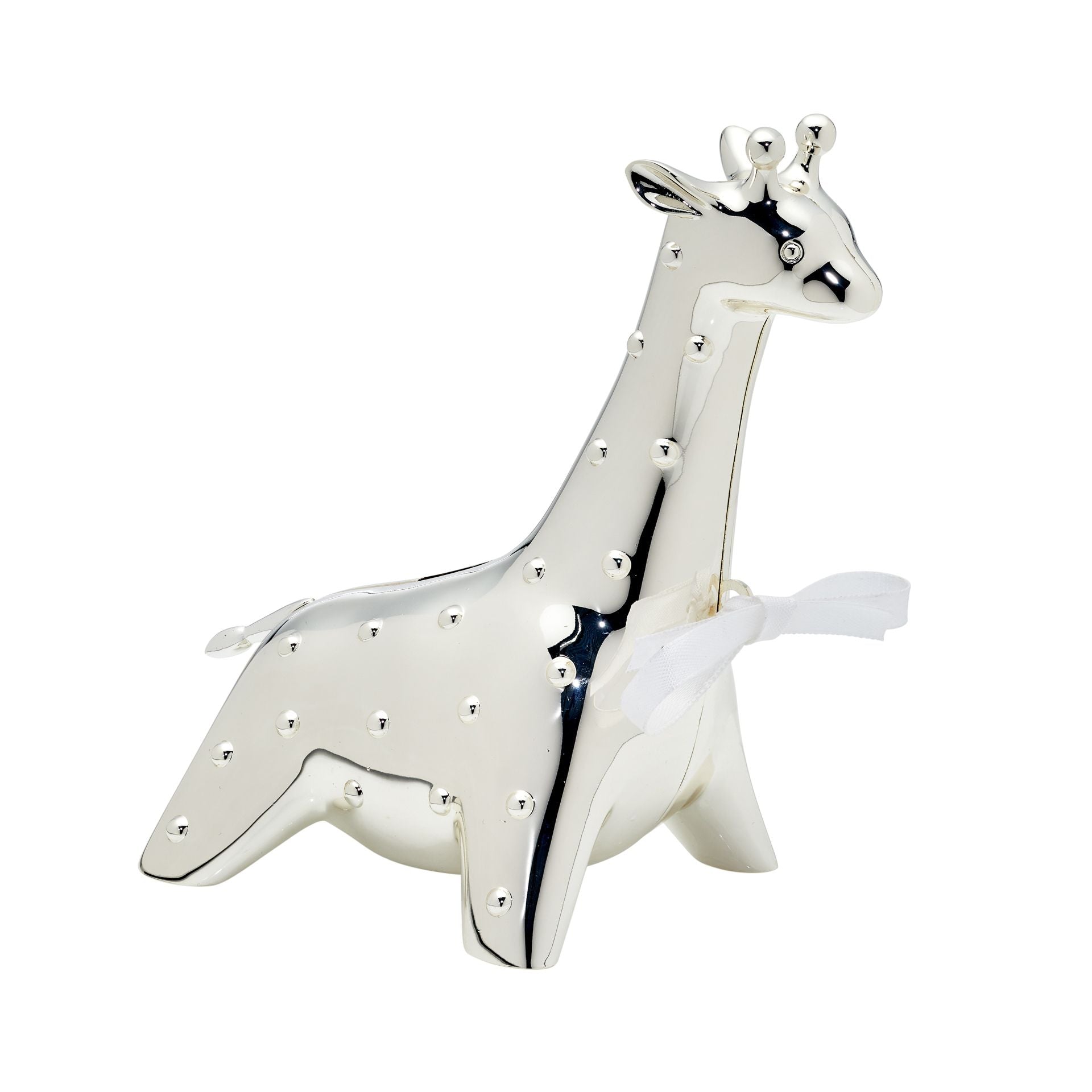 Silver Plated Giraffe Money Box - Samuel Perry