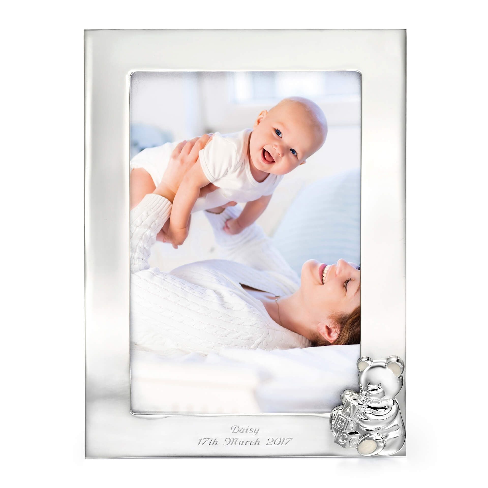Silver Plated Teddy Bear Picture Frame - Samuel Perry