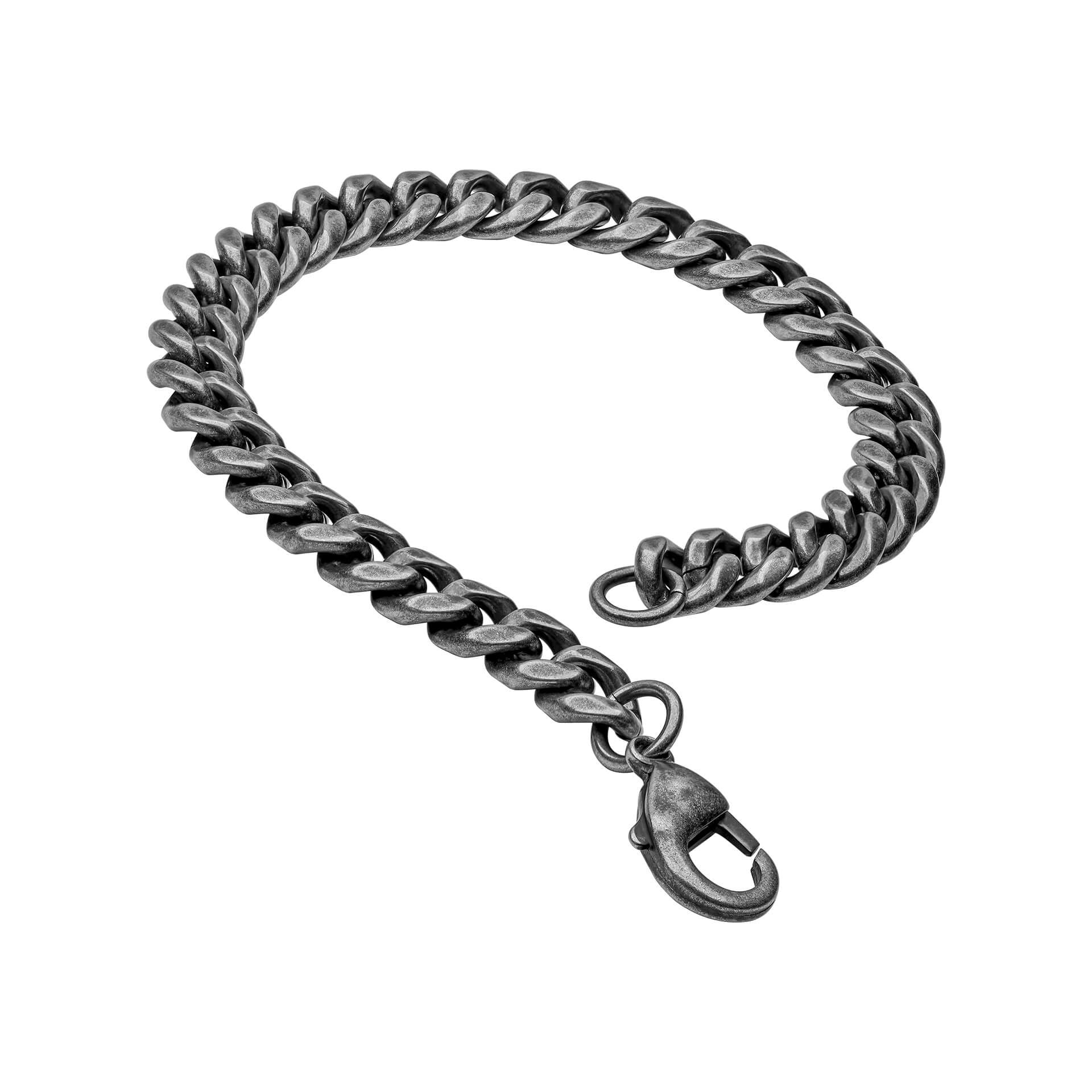 Stainless Steel Antique Gunmetal 21cm Bracelet - Samuel Perry