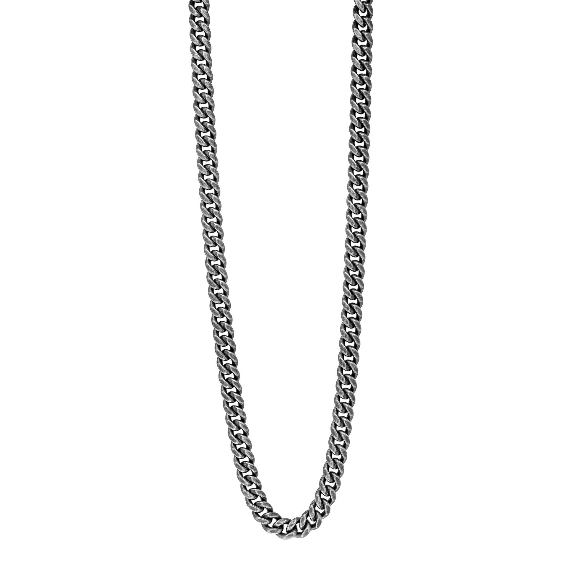 Stainless Steel Antique Gunmetal 61cm Necklace - Samuel Perry
