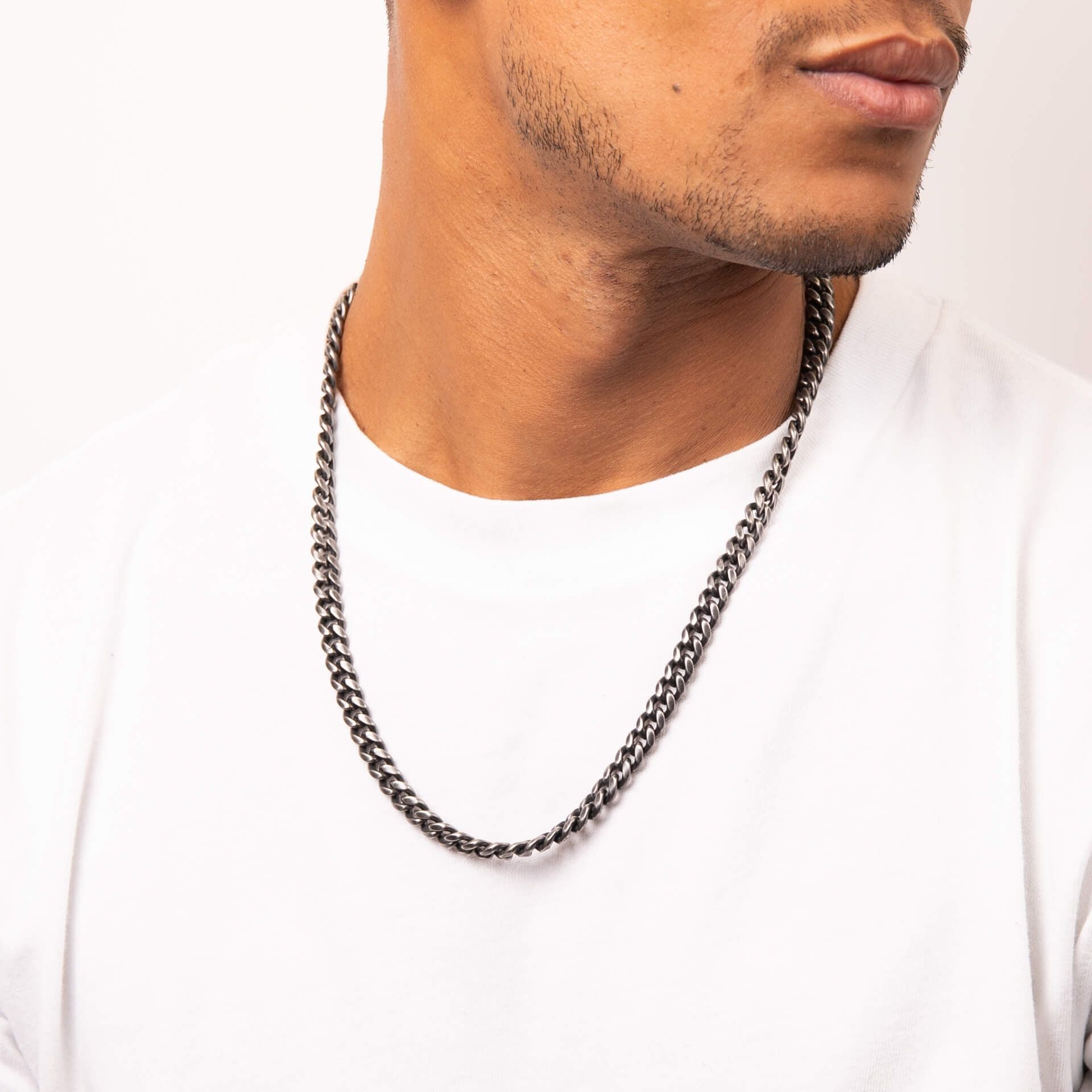 Stainless Steel Antique Gunmetal 61cm Necklace - Samuel Perry