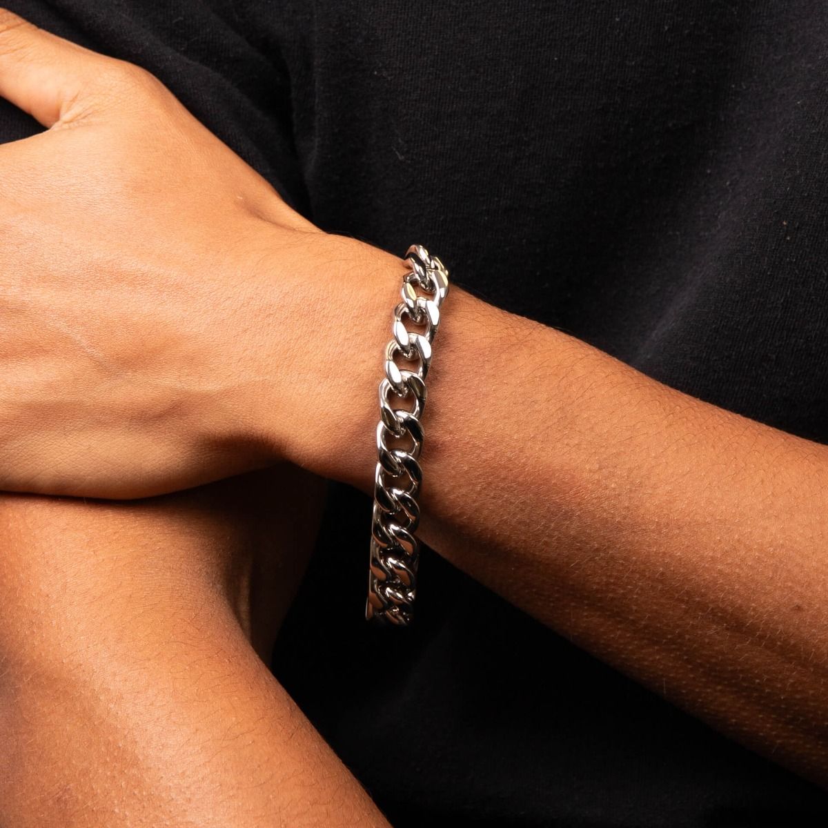 Stainless Steel Curb 22cm Bracelet - Samuel Perry