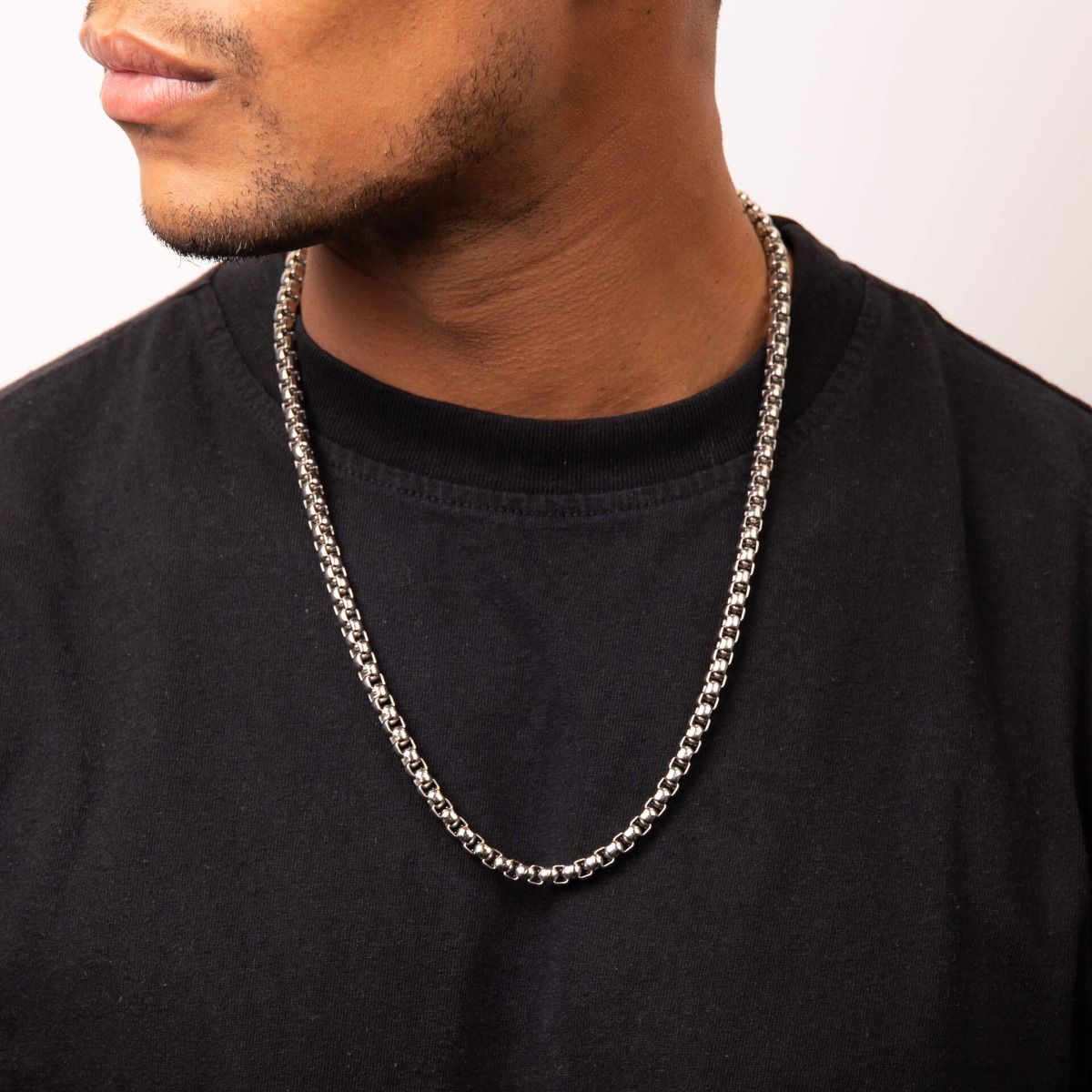 Stainless Steel Large Link Belcher Chain Necklace - Samuel Perry