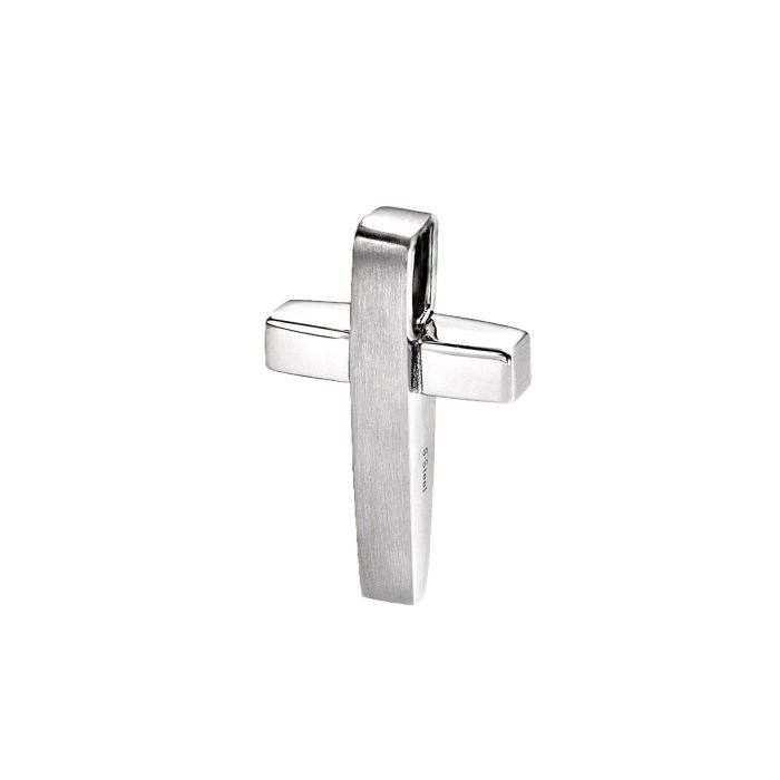Stainless Steel Matte/Polish Cross Pendant - Samuel Perry