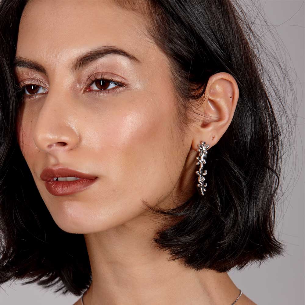 Sterling Silver 4 Splash Drop Earrings - Samuel Perry