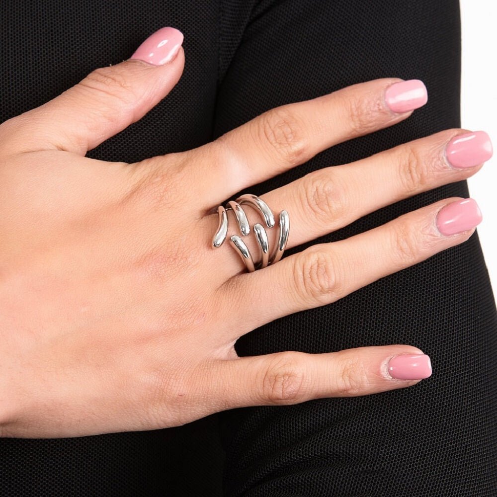 Sterling Silver 6 Drip Ring - Samuel Perry