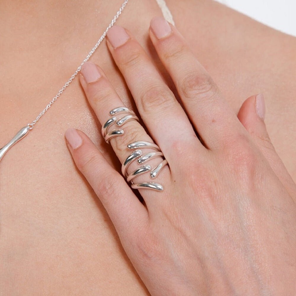 Sterling Silver 6 Drip Ring - Samuel Perry