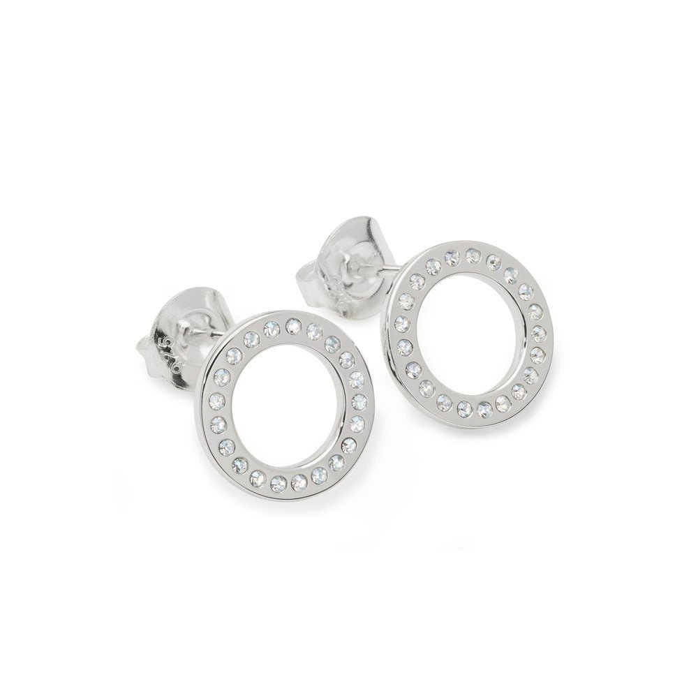 Sterling Silver Art Deco round studs - Samuel Perry