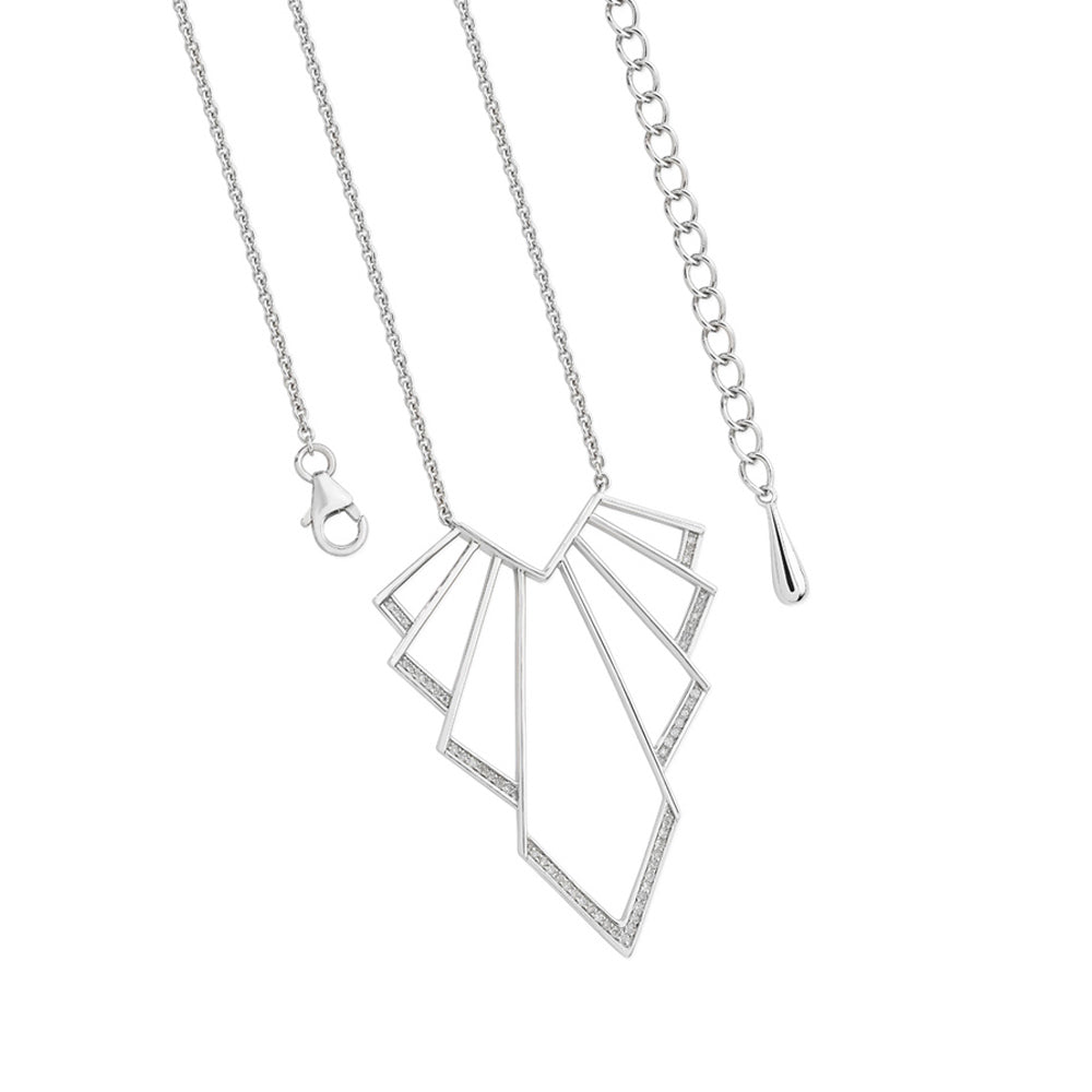 Sterling Silver Chrysler Art Deco Pendant - Samuel Perry