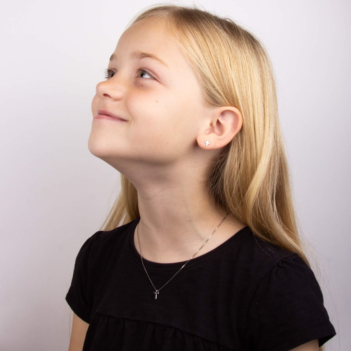 Sterling Silver Diamond Cross Pendant - Samuel Perry