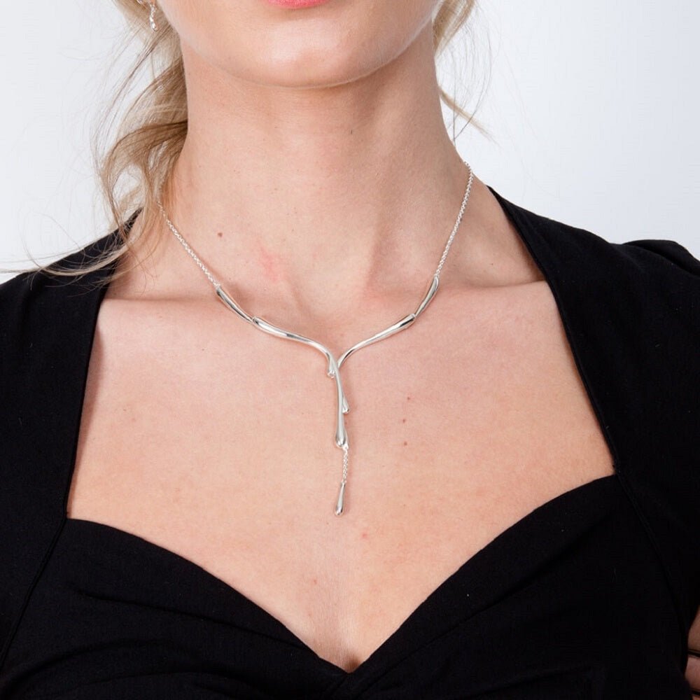 Sterling Silver Dripping Necklace - Samuel Perry