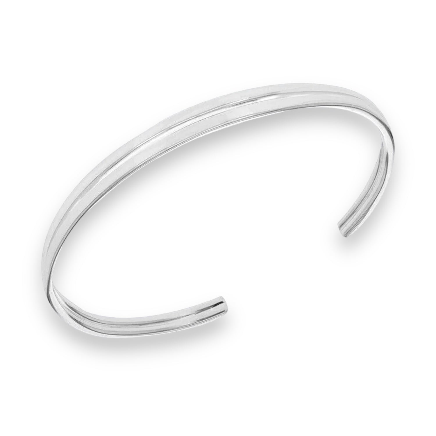 Sterling Silver Graduating Cuff Bangle, Intricate 6mm