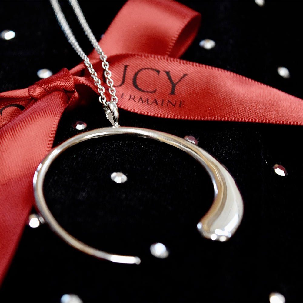 Sterling Silver Large Luna Pendant - Samuel Perry