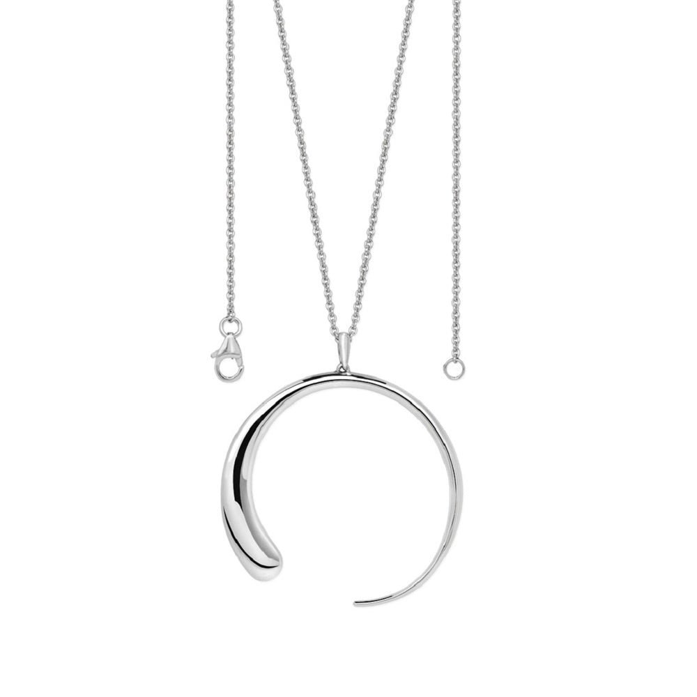 Sterling Silver Large Luna Pendant - Samuel Perry