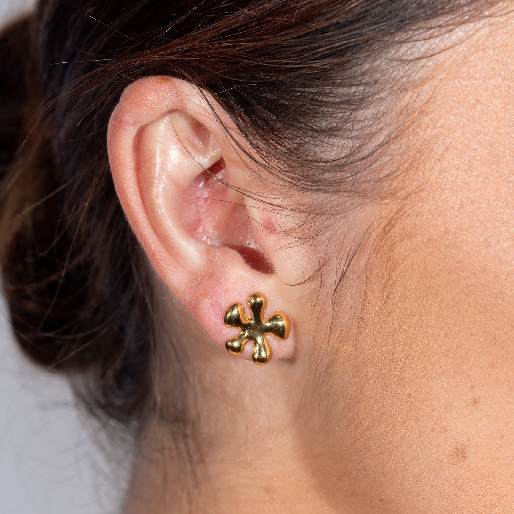 Sterling Silver Large Splash Studs in Gold Vermeil - Samuel Perry