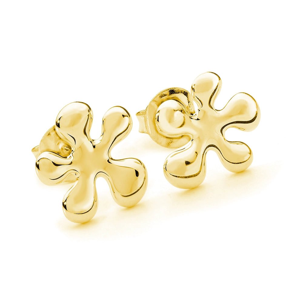Sterling Silver Large Splash Studs in Gold Vermeil - Samuel Perry