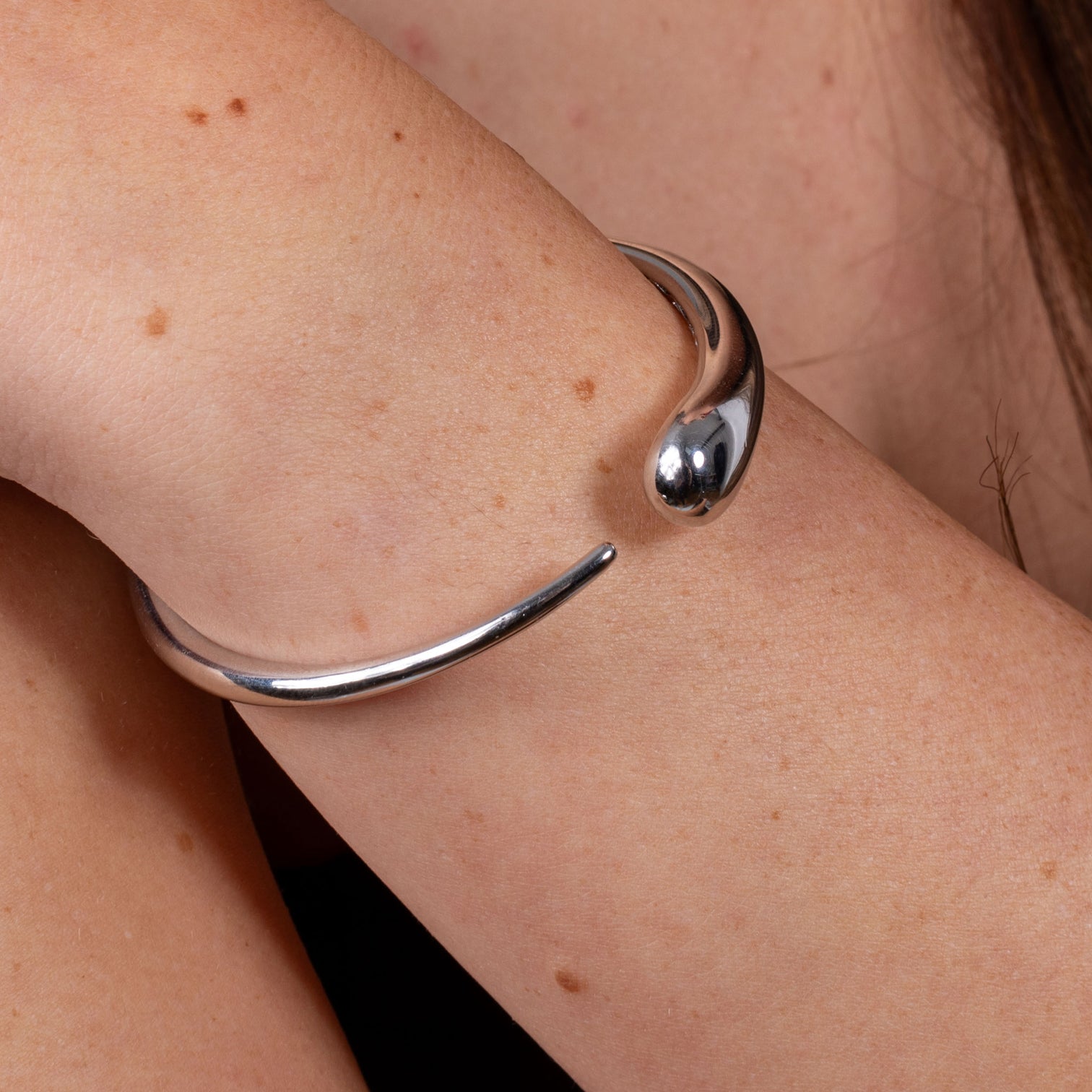 Sterling Silver Luna Bangle - Samuel Perry