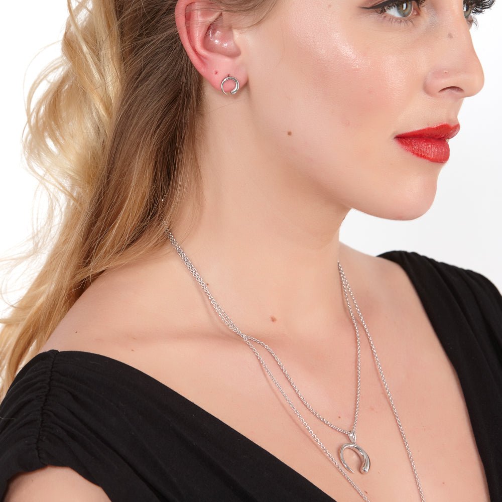 Sterling Silver Luna Pendant - Samuel Perry