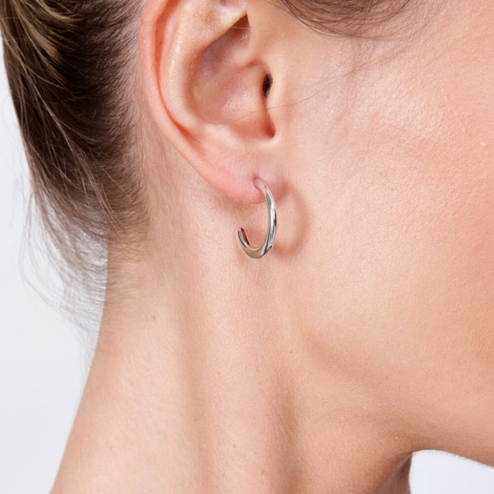 Sterling Silver Mini Drip Hoops in Gold Vermeil - Samuel Perry