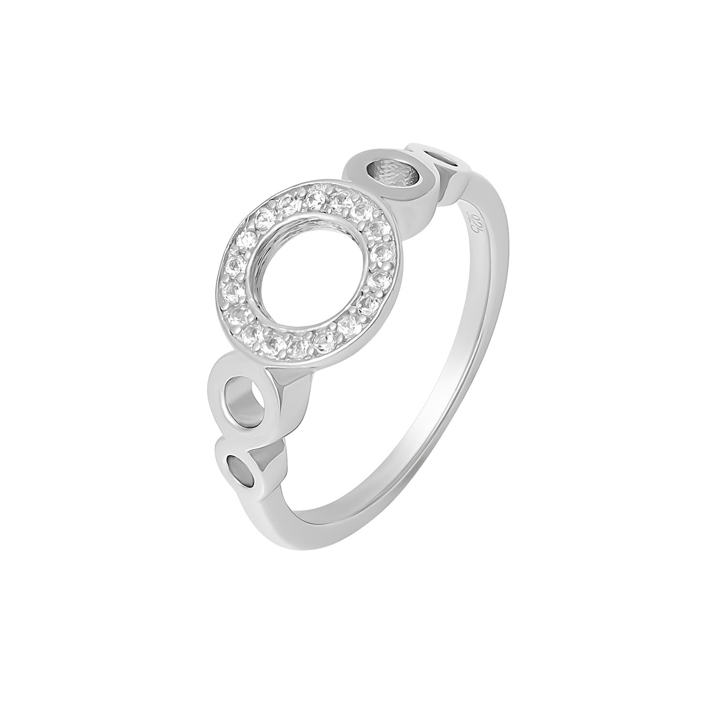 Sterling Silver Multi Halo Ring - Samuel Perry