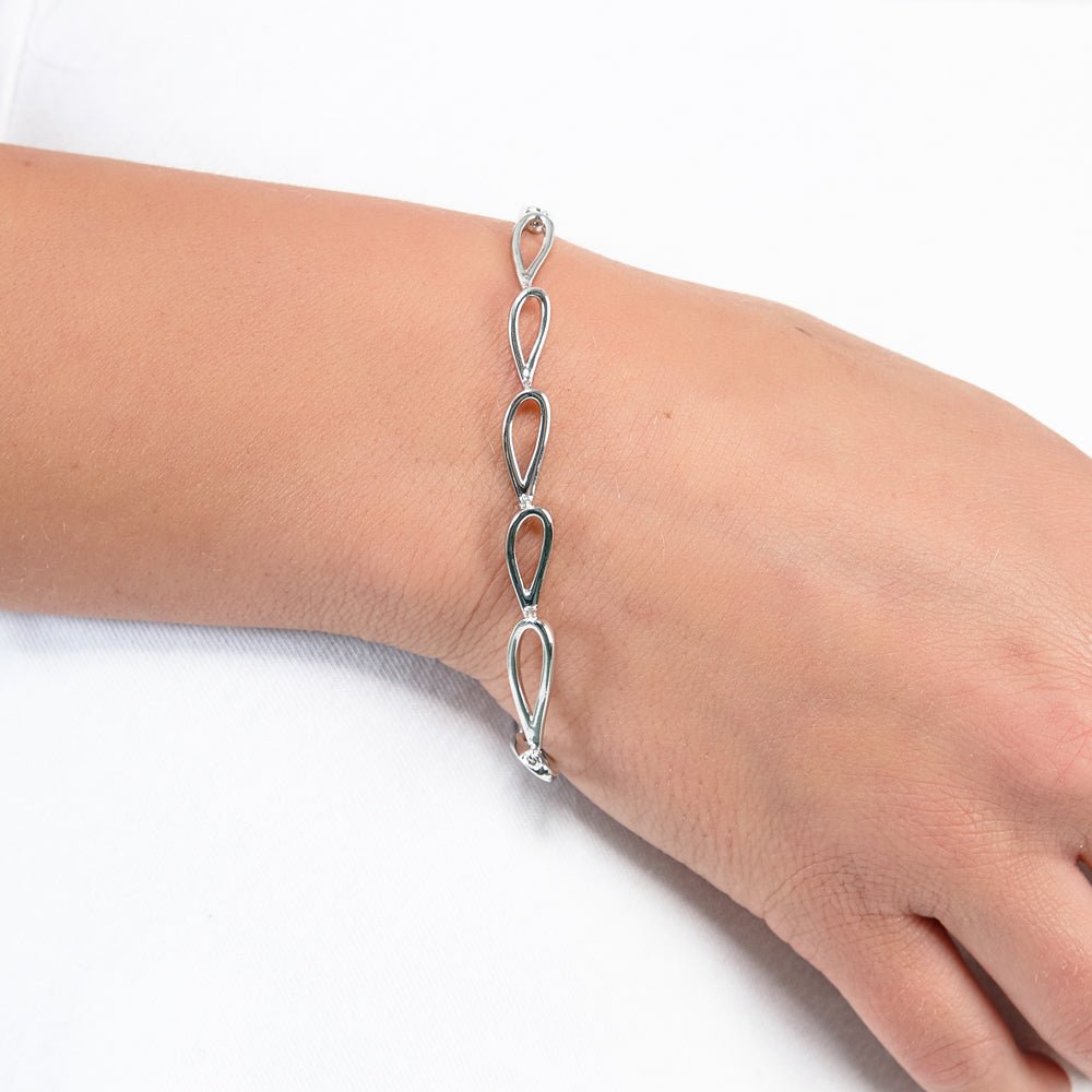 Sterling Silver Petal Bracelet - Samuel Perry
