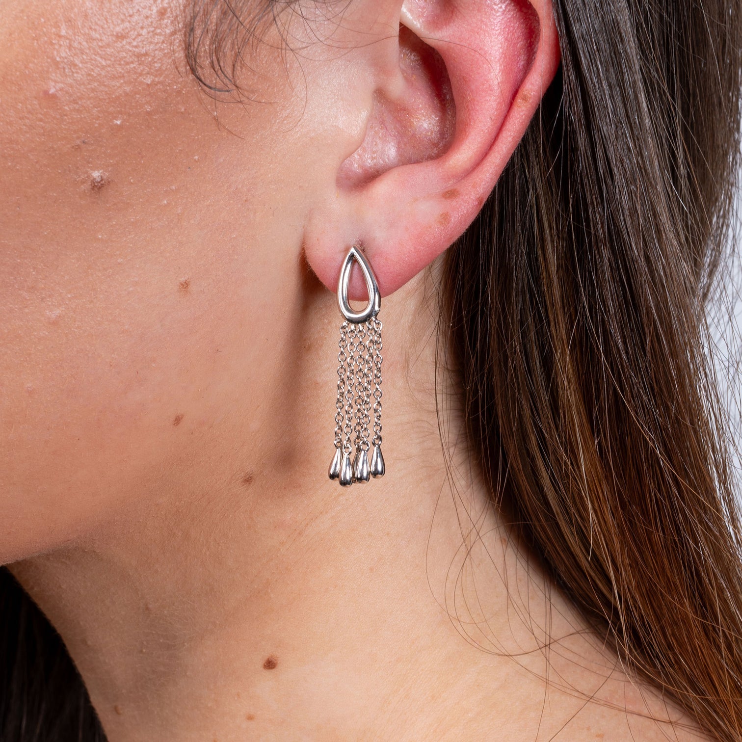 Sterling Silver Petal Chandelier Earrings - Samuel Perry