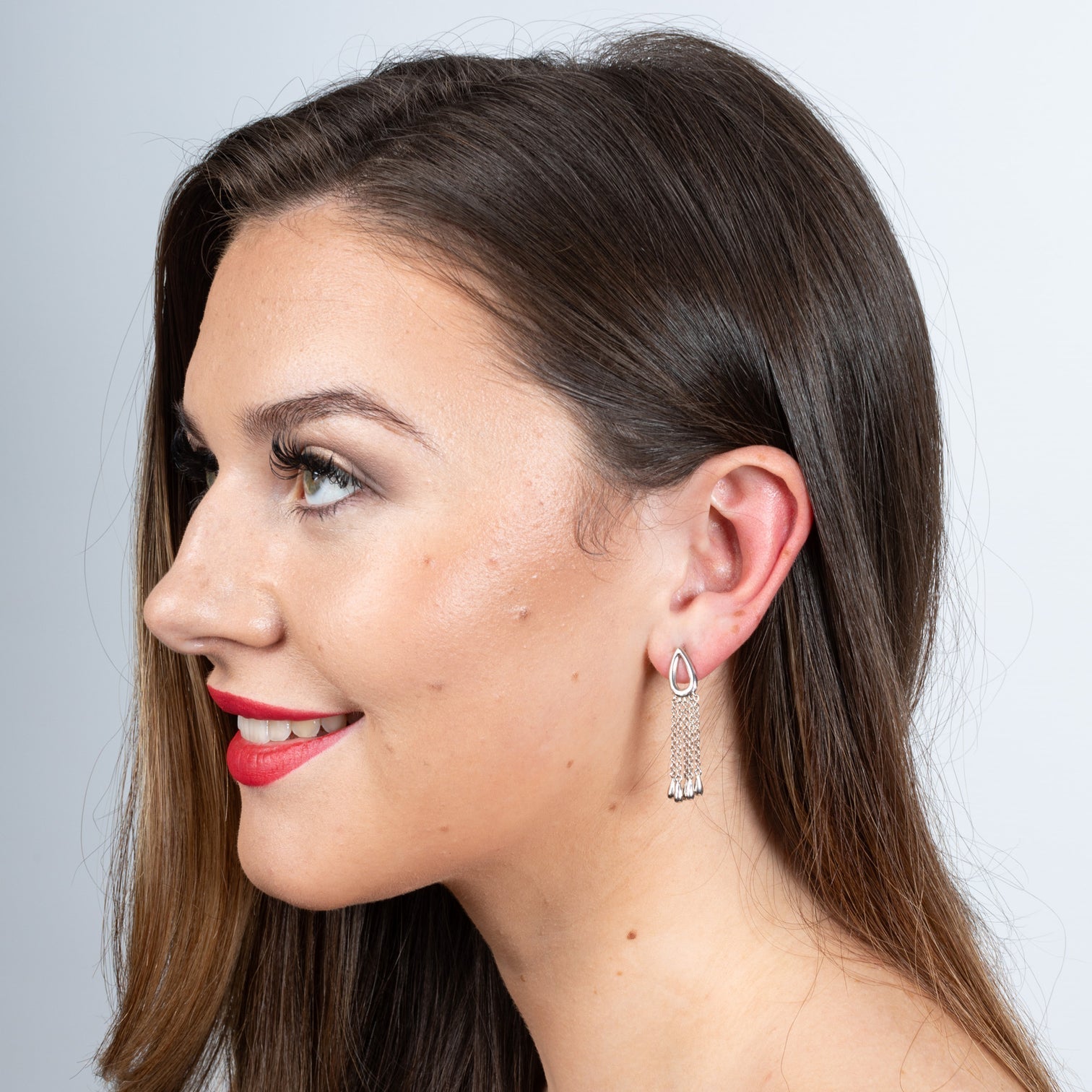Sterling Silver Petal Chandelier Earrings - Samuel Perry