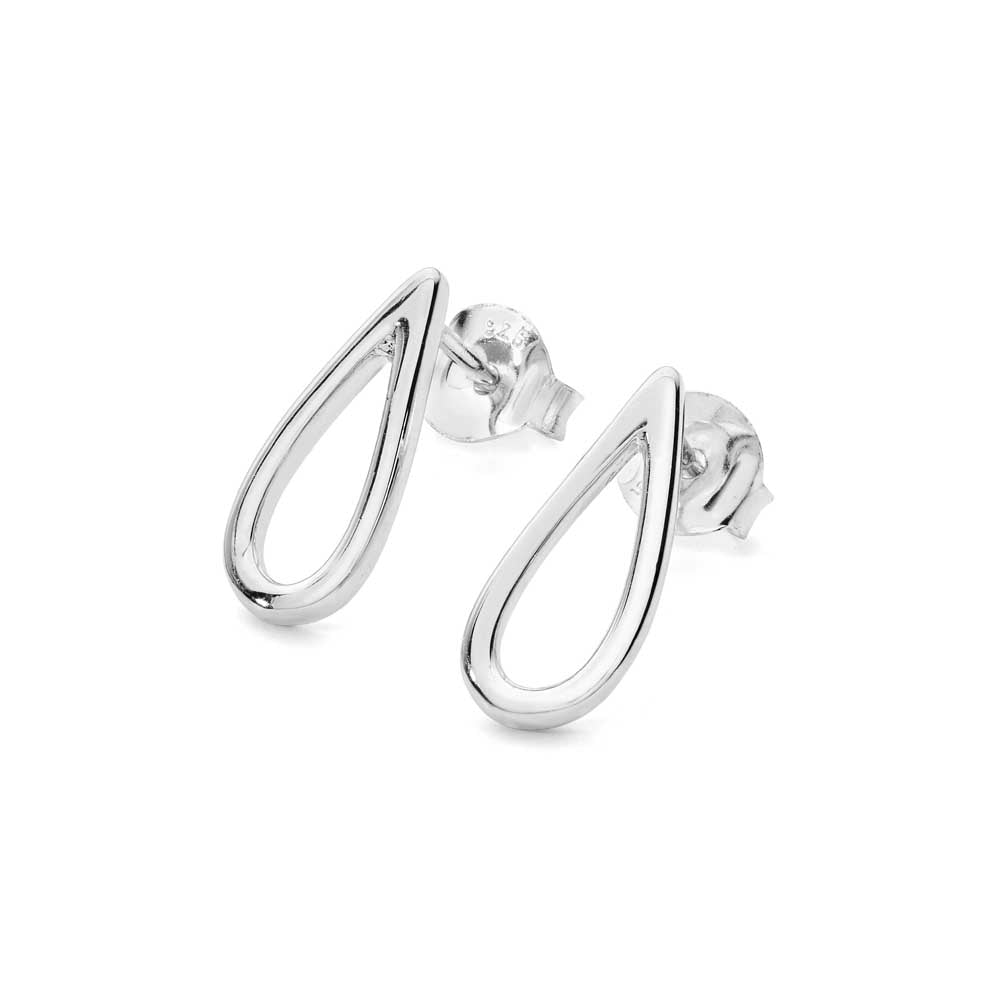 Sterling Silver Petal Studs - Samuel Perry