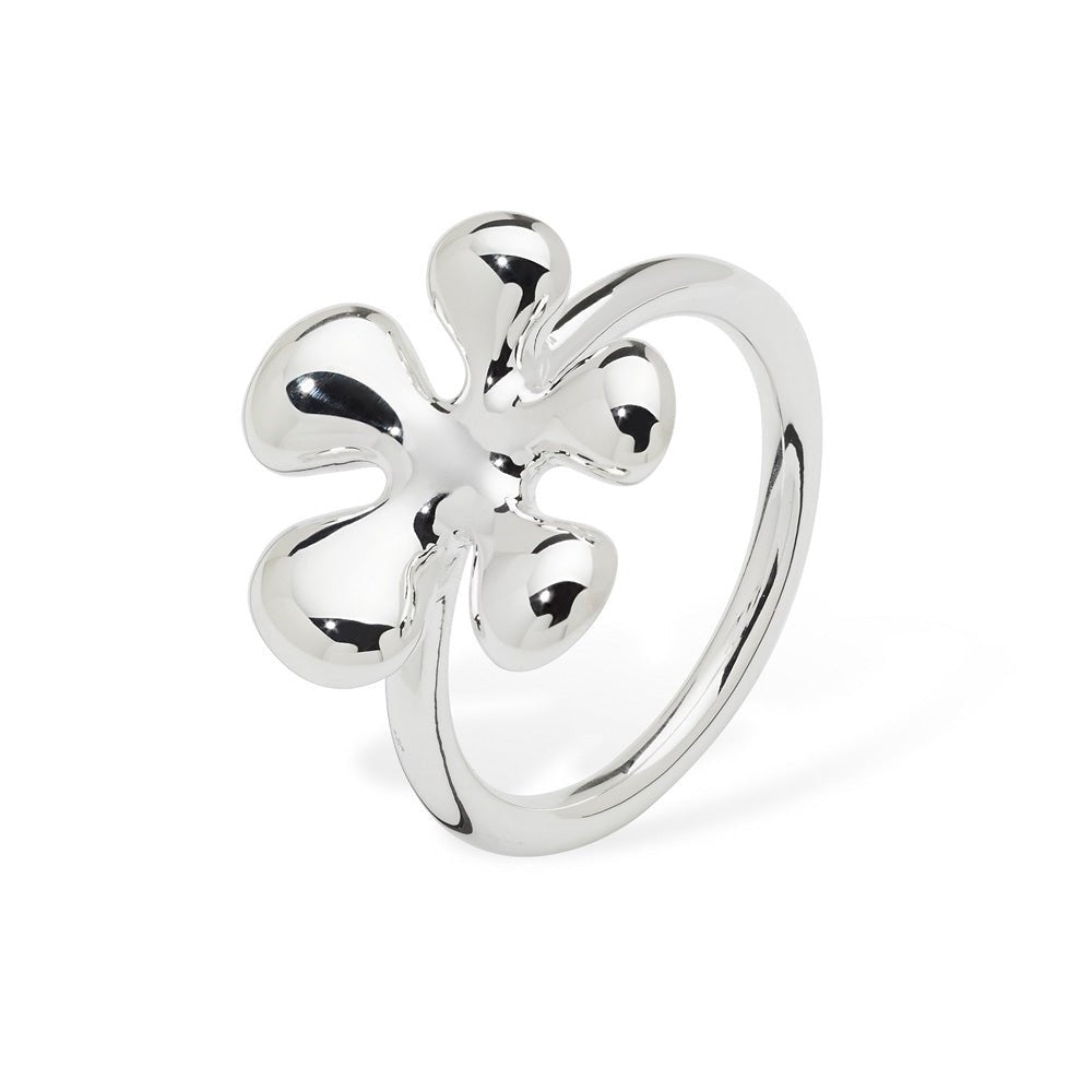 Sterling Silver Raised Splash Ring - Samuel Perry
