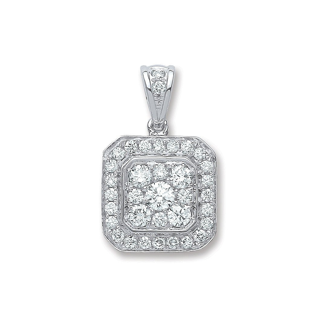 18ct White Gold 0.50ct G/VS Diamond Pendant – Timeless Brilliance - Samuel Perry
