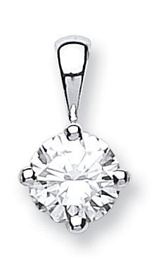 18ct White Gold 0.70ct Diamond Solitaire Pendant - Samuel Perry
