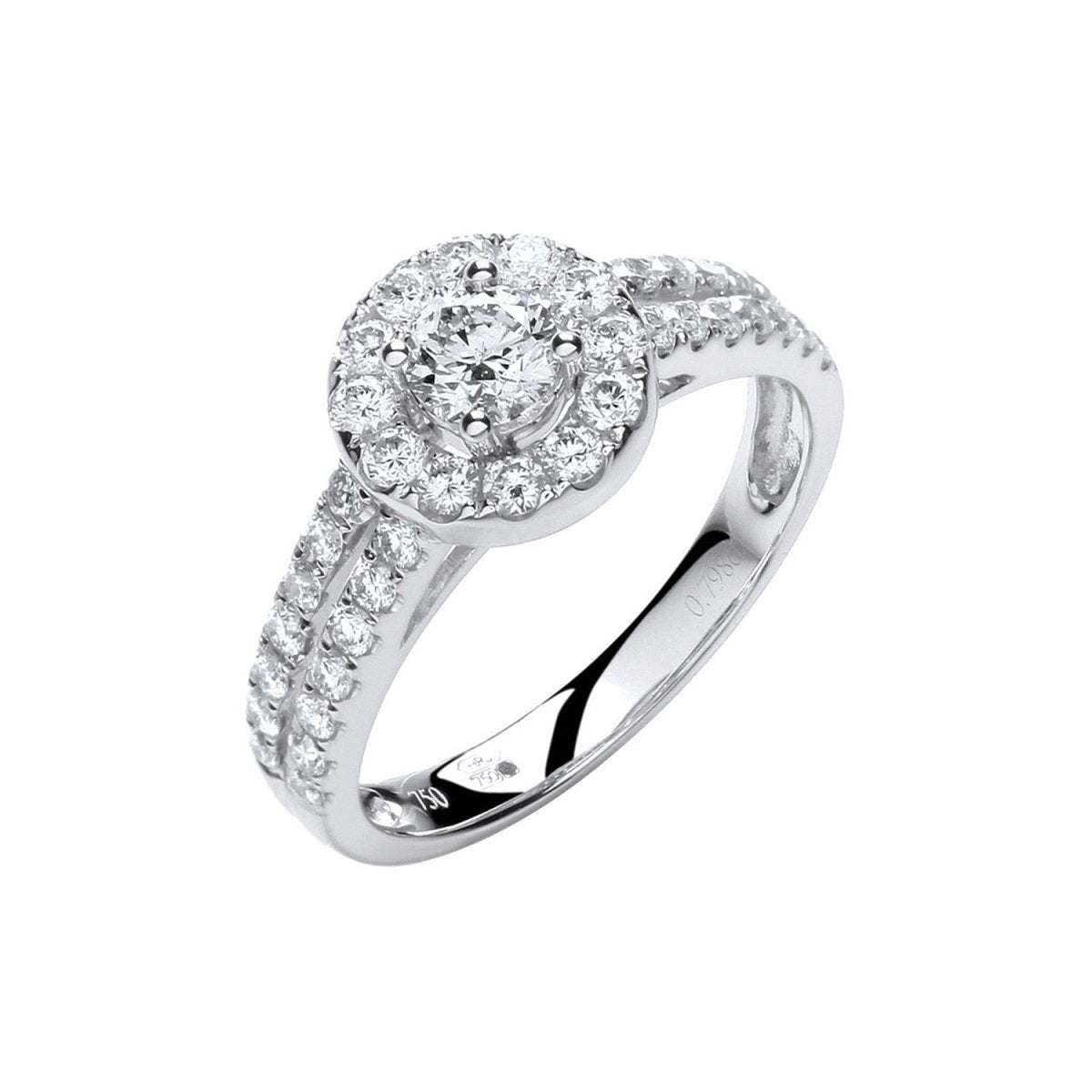 18ct White Gold 0.75ct Diamond Fancy Ring - Samuel Perry