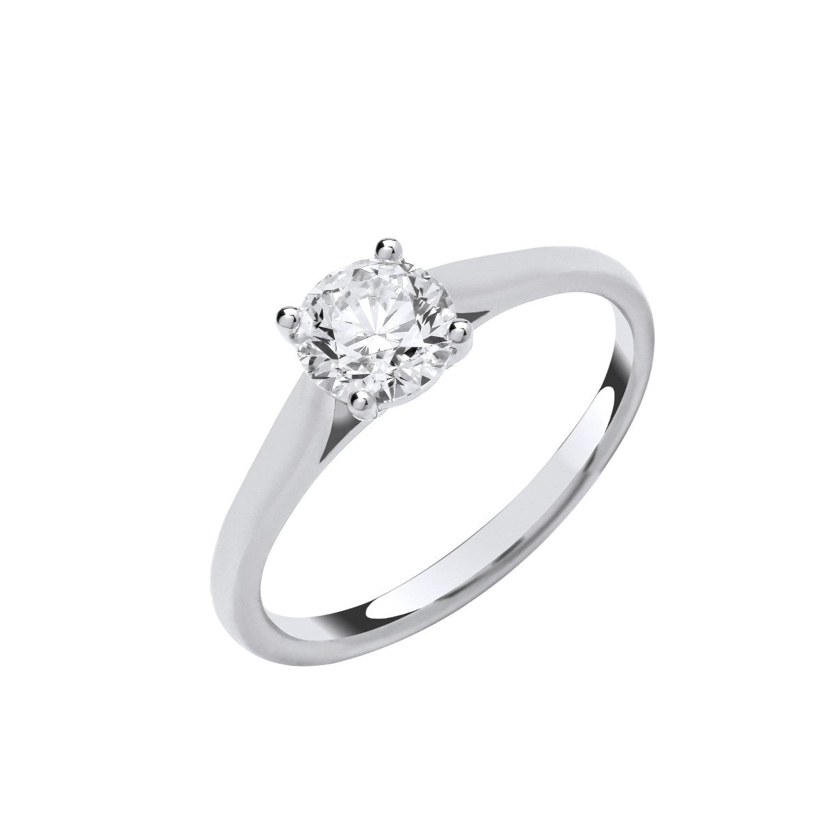 18ct White Gold 1.00ct Solitaire Lab - Grown Diamond Ring - Samuel Perry