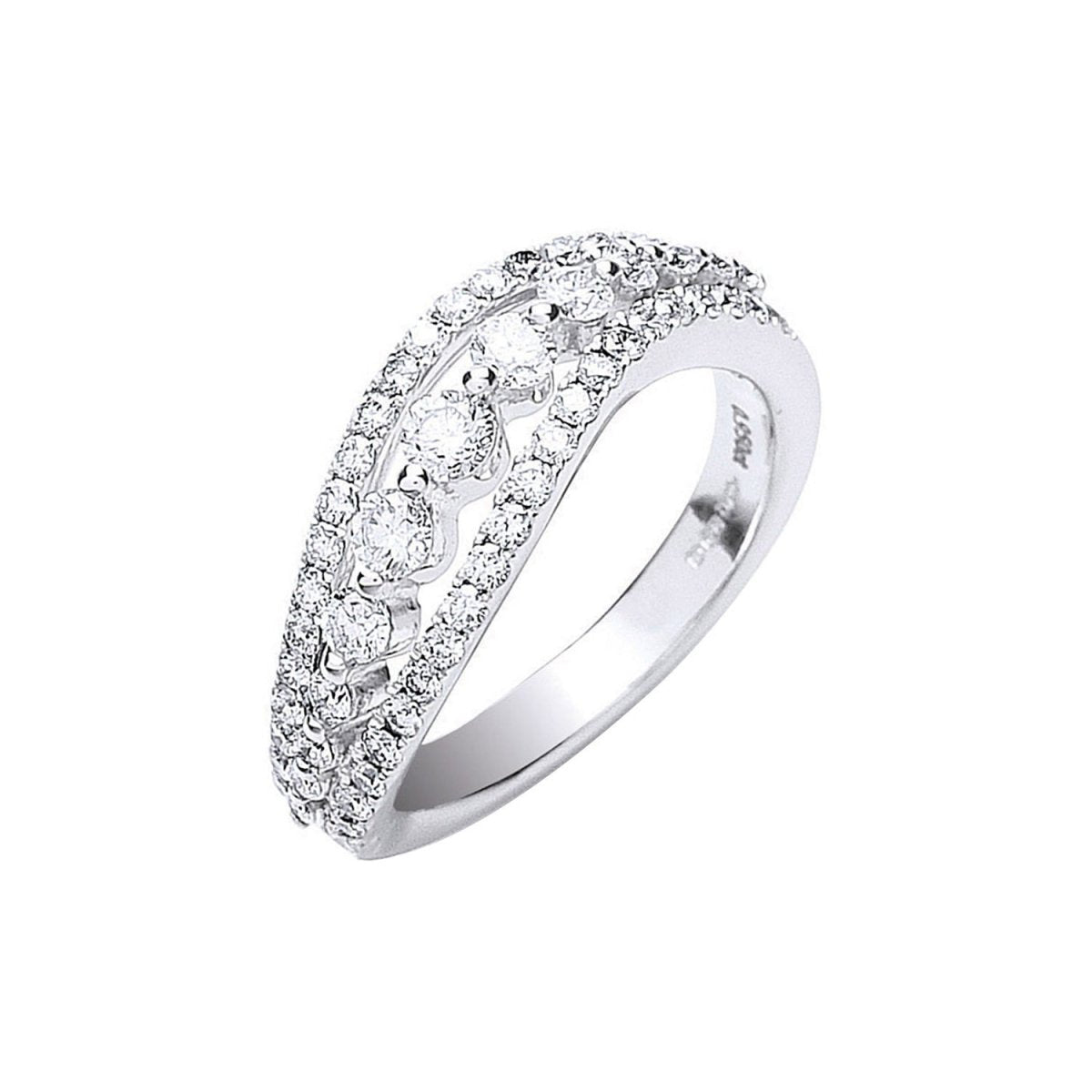 18ct White Gold 1.00ctw Fancy Diamond Ring - Samuel Perry