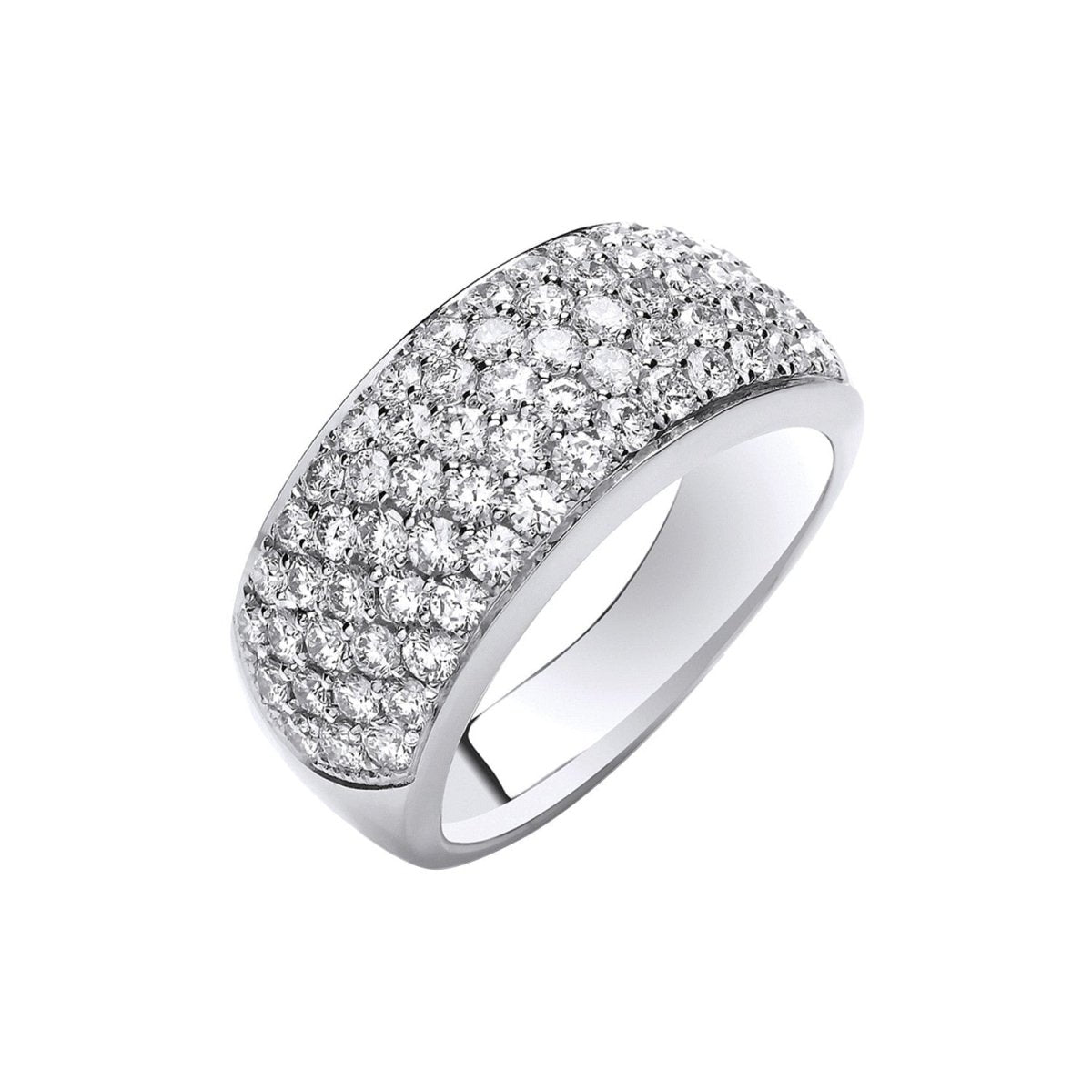 18ct White Gold 1.60ctw Diamond Bombay Ring - Samuel Perry