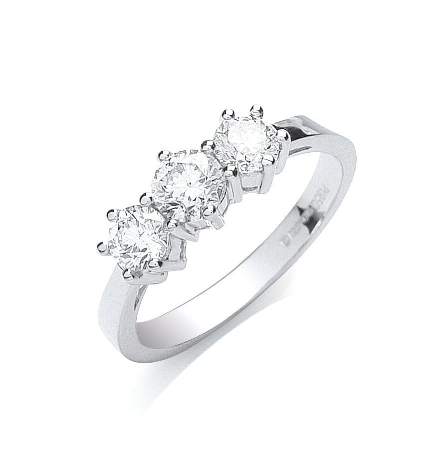 18ct White Gold 2.00ct Full Diamond Eternity Ring - Samuel Perry
