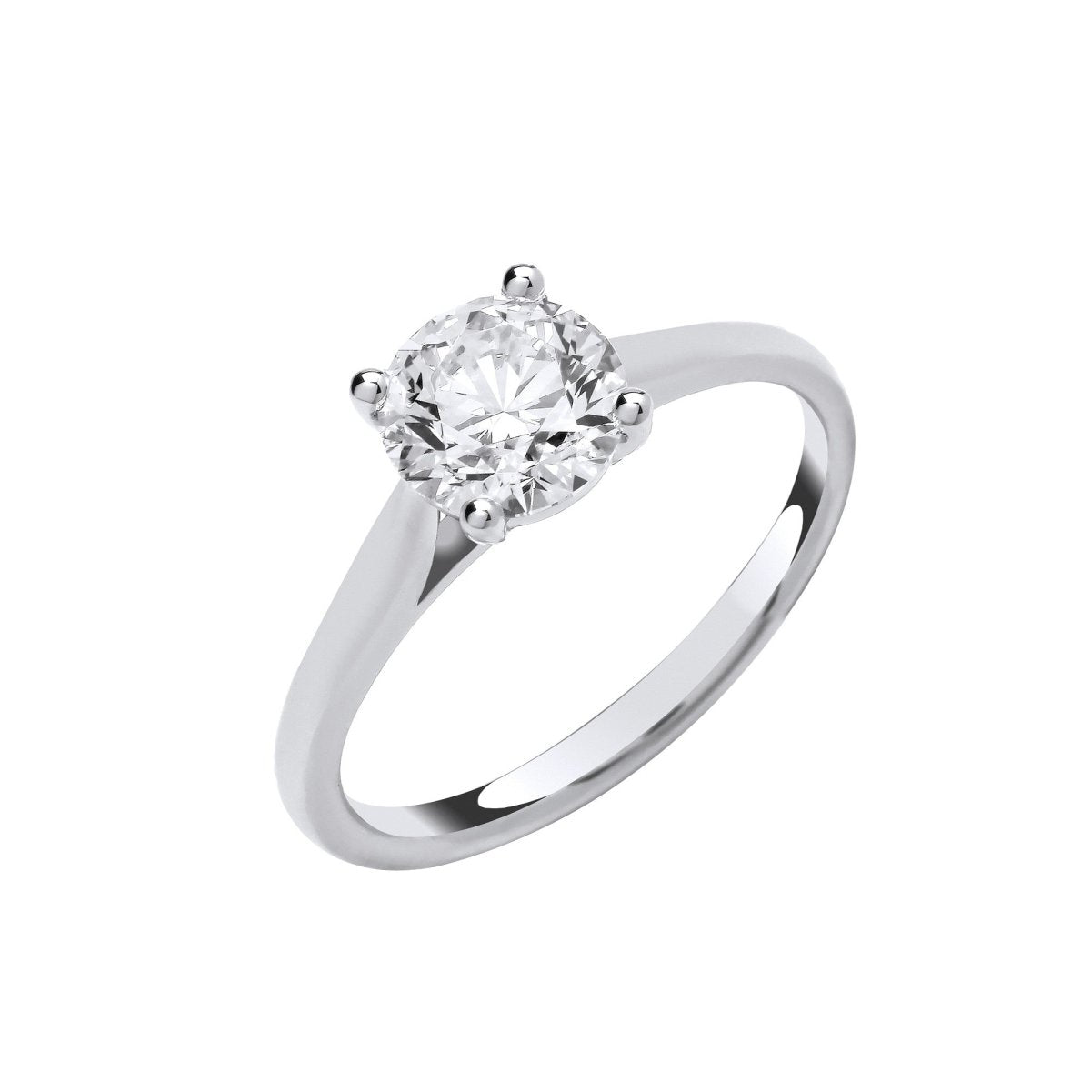 18ct White Gold 2.00ct Solitaire Lab - Grown Diamond Ring - Samuel Perry