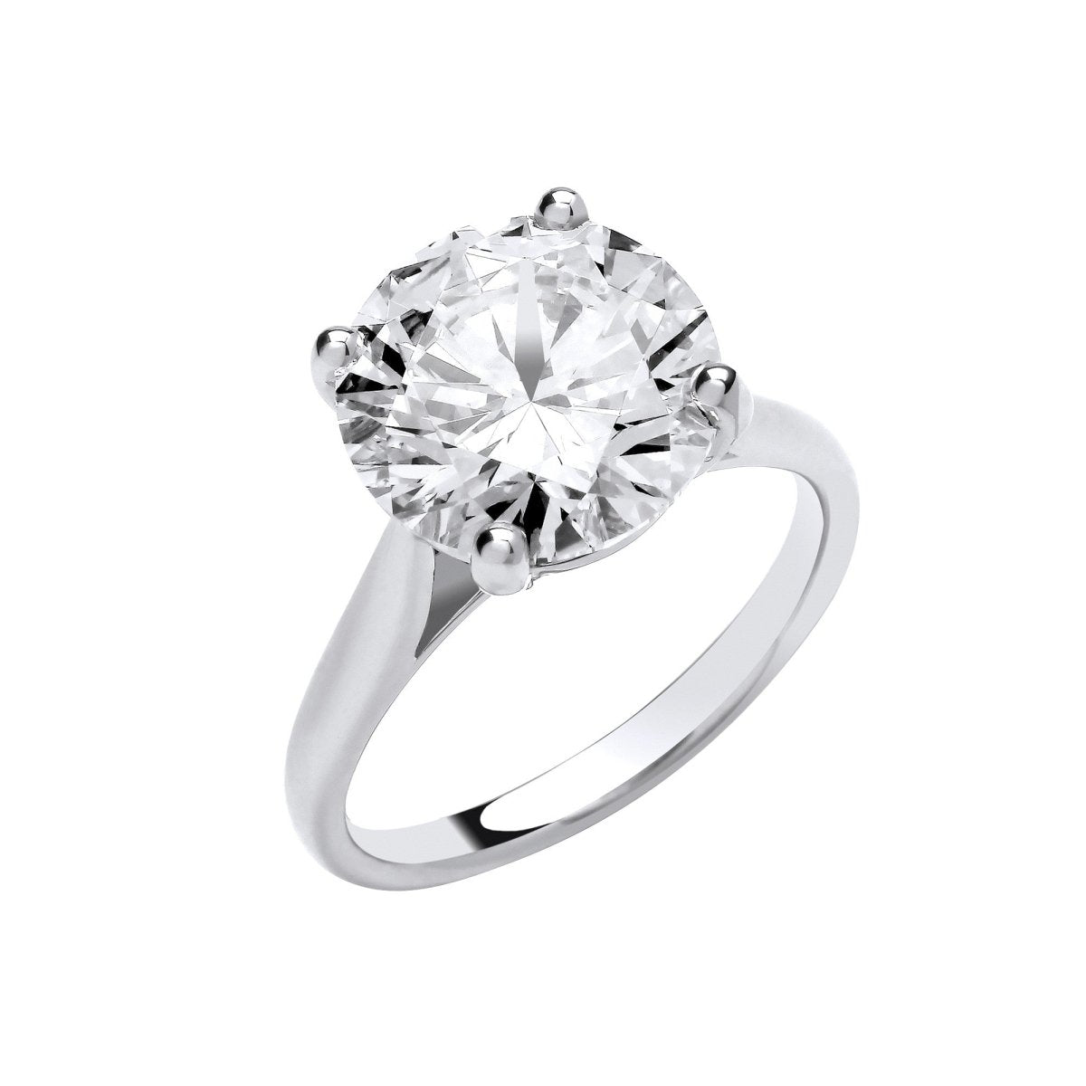 18ct White Gold 5.00ct Lab Grown Diamond Engagement Ring - Samuel Perry