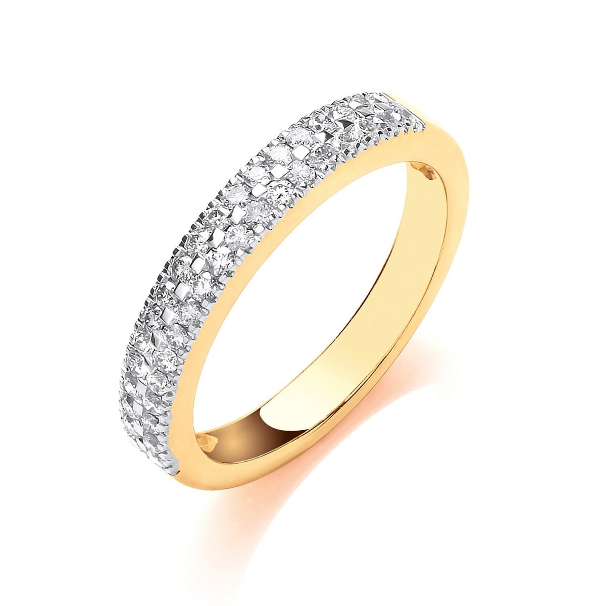 18ct Yellow Gold 0.35ct Diamond Eternity Wedding Ring - Samuel Perry
