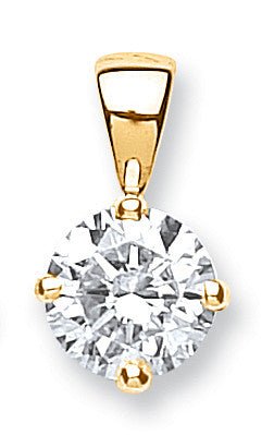 18ct Yellow Gold 1.00ct Diamond Solitaire Pendant – Claw Set - Samuel Perry