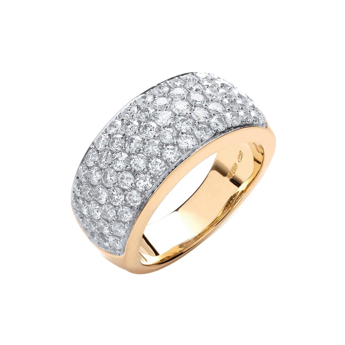 18ct Yellow Gold 1.60ctw Diamond Bombay Ring - Samuel Perry