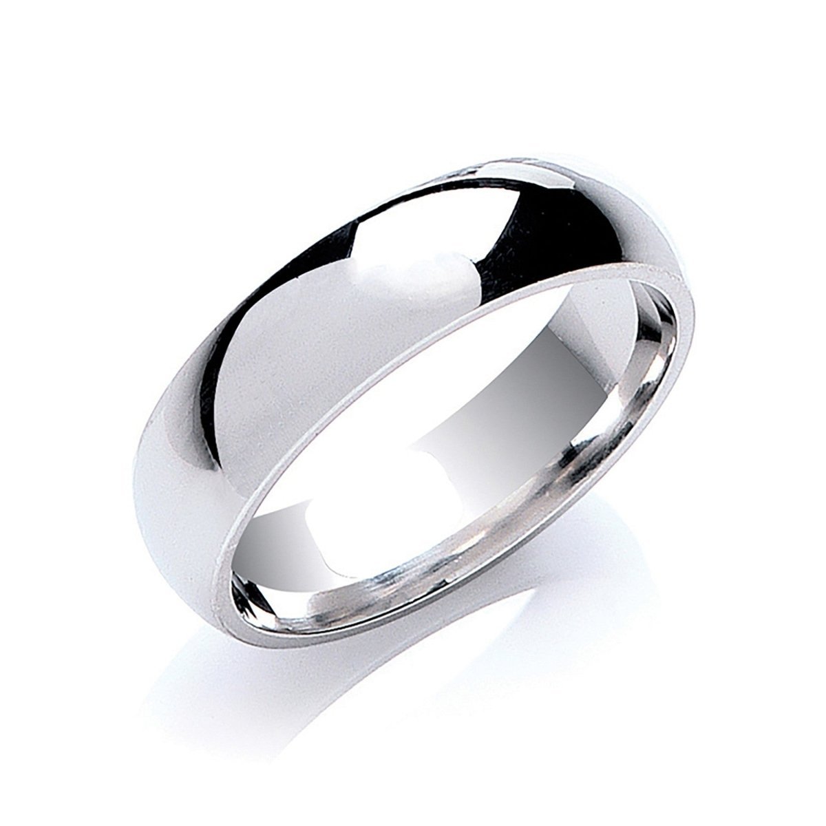 6mm Court Wedding Ring in Platinum - Samuel Perry