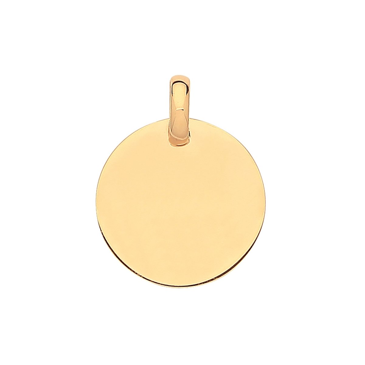 9ct Gold 19mm Plain Round Pendant – Effortless Elegance - Samuel Perry